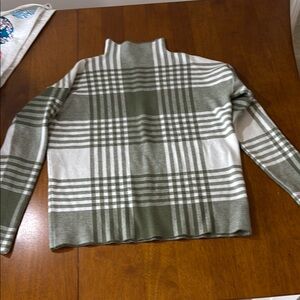 Plaid Turtleneck Sweater